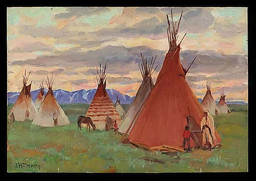 Blackfeet Tipis, Glacier Park, Montana